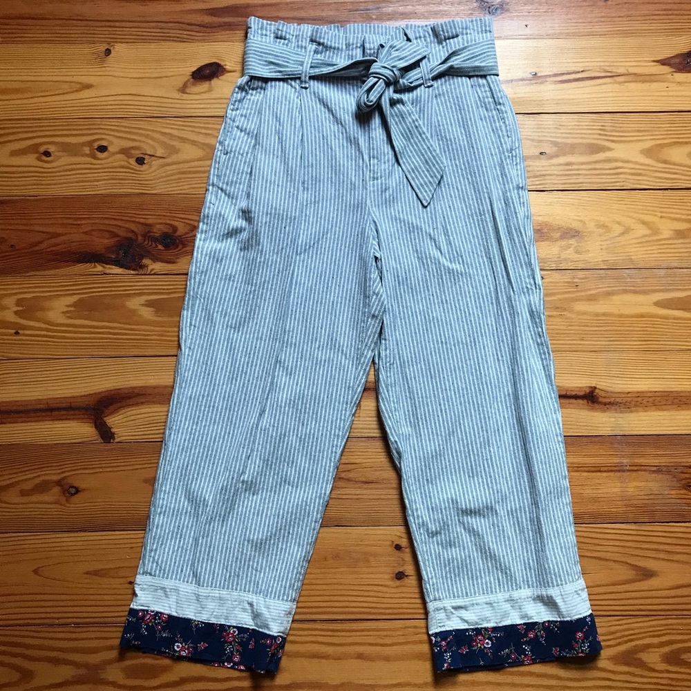 Madewell Denim Tie Waist Wide Leg Pants, NWT, 8 - Picture 3 of 13